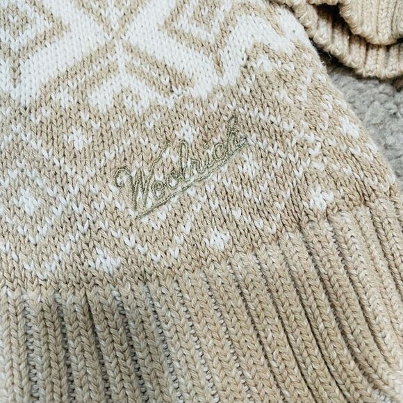 Woolrich Tan Fair Isle Turtleneck Sweater Size M - Picture 4 of 11